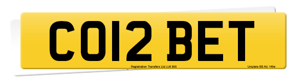 Registration number CO12 BET